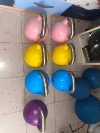 Mancuernas sacos pelotas y etc
