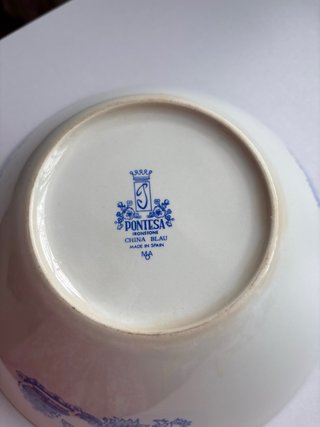 Bol de porcelana Pontesa azul y blanco