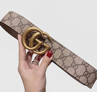 Gucci GG Supreme Mujer – Cinturón Beige
