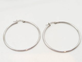 Pendientes Aro Oro 18k blanco