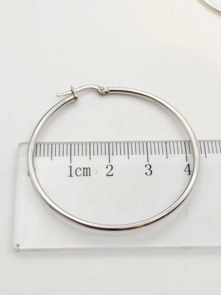Pendientes Aro Oro 18k blanco