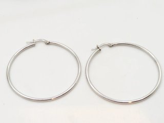 Pendientes Aro Oro 18k blanco