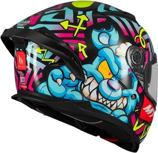 Casco MT Braker SV B7 Crazy Teddy + Intercom