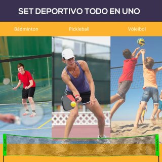 Red Bádminton con Soporte y Accesorios