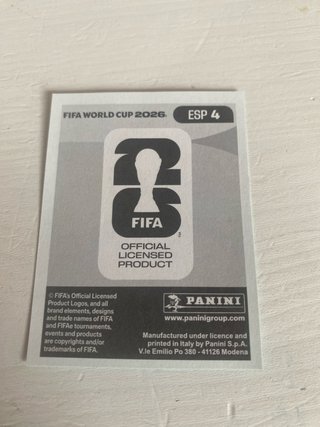 Cromo Aymeric Laporte España Mundial 2026