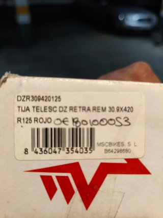 Tija telescópica 30.9 x 420