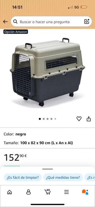 Transportín perro grande viaje