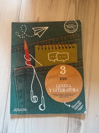 Libro de lengua tercero de la eso en buen estado