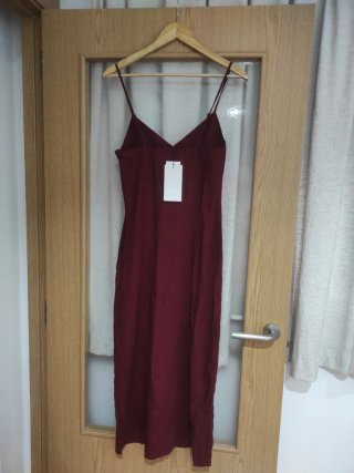 Vestido Zara Burdeos Tirantes Midi