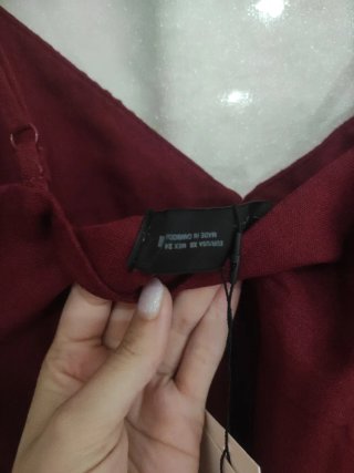Vestido Zara Burdeos Tirantes Midi