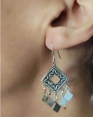 Pendientes Plata Ley Diseño Étnico