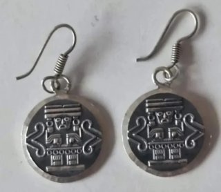 Pendientes Plata Ley Diseño Étnico