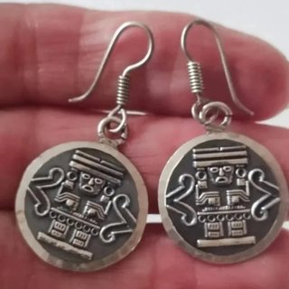 Pendientes Plata Ley Diseño Étnico