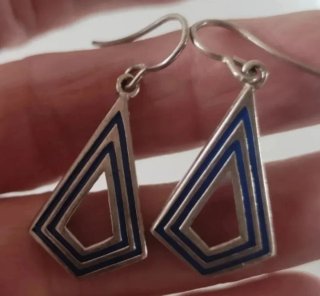 Pendientes Plata Ley Diseño Étnico