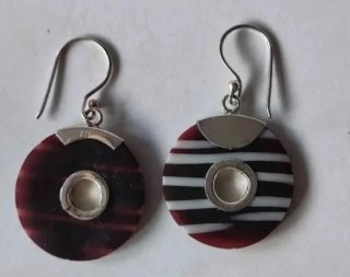 Pendientes Plata Ley Diseño Étnico