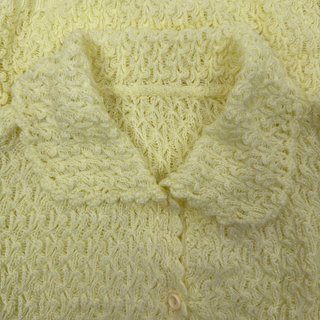 Chaqueta de punto vintage en amarillo pastel