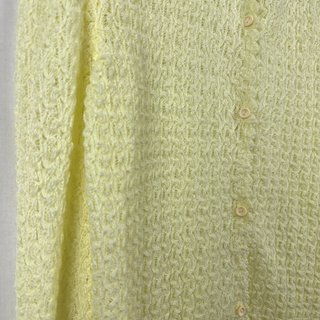 Chaqueta de punto vintage en amarillo pastel