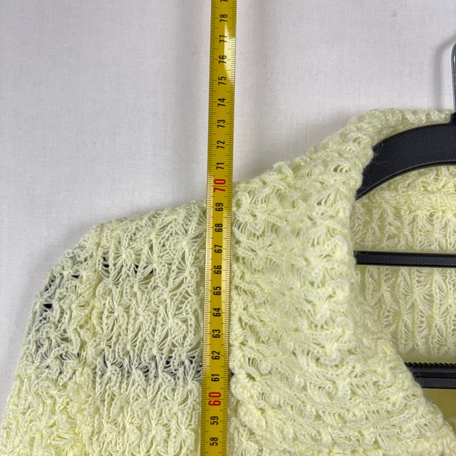 Vintage Pastel Yellow Knit Cardigan