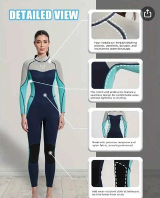 Traje Buceo Neopreno 3mm Mujer