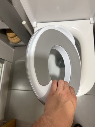 Adaptador WC Niños Gris y Blanco