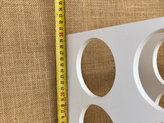 Espositore per vino in legno bianco
