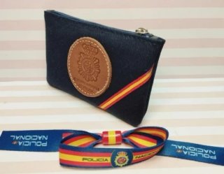 NOVEDAD! MONEDERO LONA-PIEL POLICIA Y PULSERA REGA