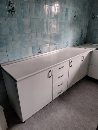 Cocina de color blanca
