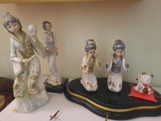 Lote Figuras Orientales - Porcelana Fina y dragón