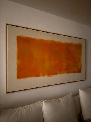 Cuadro abstracto naranja y beige