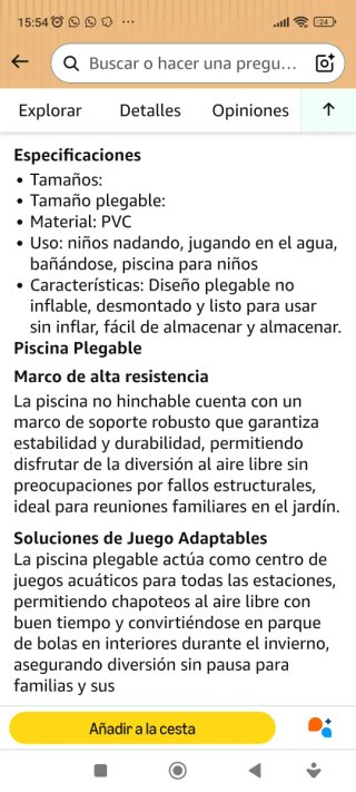 Piscina infantil 150 cm sin estrenar