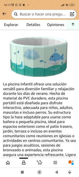 Piscina infantil 150 cm sin estrenar