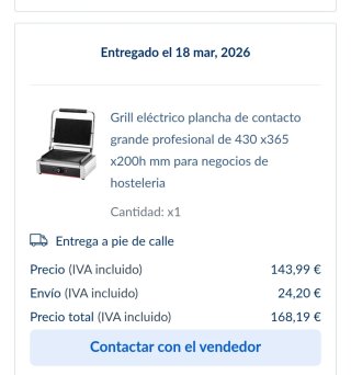 Grill Eléctrico Profesional Nuevo con su factura