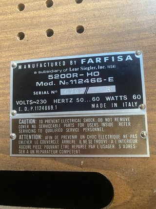 Órgano Electrónico Vintage Farfisa 5200RHO VINTAGE