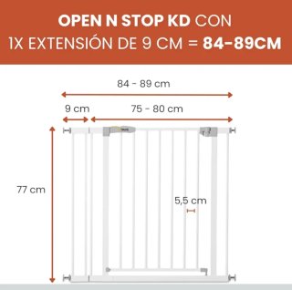 HAUCK Open N Stop KD Puerta de seguridad 84-89 cm