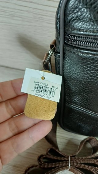 Bolso Piel Hombre Bandolera Marrón Auténtico