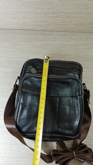 Bolso Piel Hombre Bandolera Marrón Auténtico