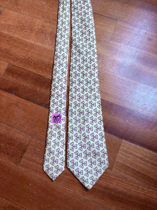 Cravatta Hermès Giallo Rosa