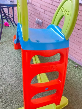 Tobogán infantil FEBER azul y naranja