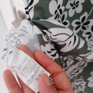 Kaftán estampado verde y blanco