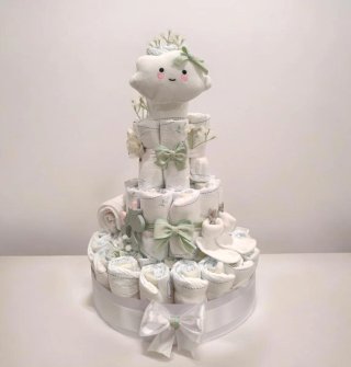 Tarta de Pañales Bebé- NUBE- Regalo Bebé