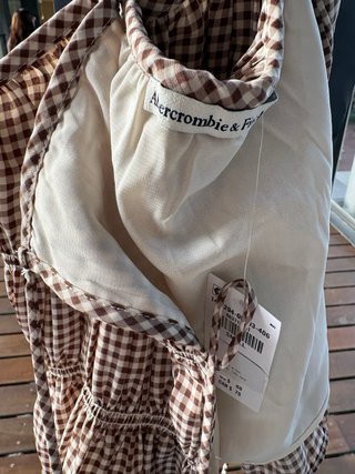 Top cuadros marrones y blancos Abercrombie