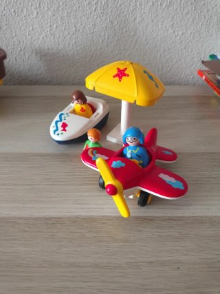 Lote Playmobil: Barco Pirata, Avión, Coche