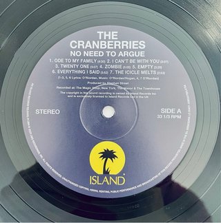 The Cranberries - No Need To Argue | LP Vinilo