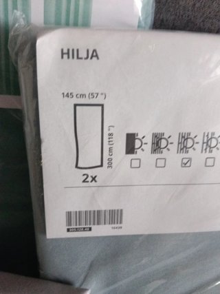 Cortinas Ikea Hilja y Tramas 140x260cm