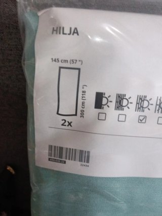 Cortinas Ikea Hilja y Tramas 140x260cm
