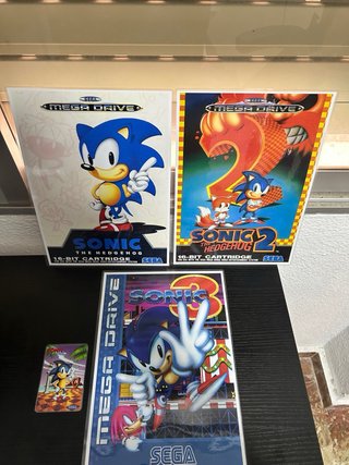 Poster Mega Drive Sonic 1, 2 e 3