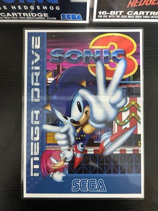 Poster Mega Drive Sonic 1, 2 e 3