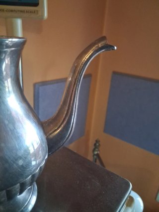 Tetera baño de plata antigua