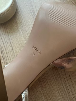 Sandalias Mango Doradas Plataforma Talla 37