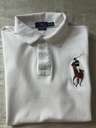 Polo Ralph Lauren Blanco Talla XL.